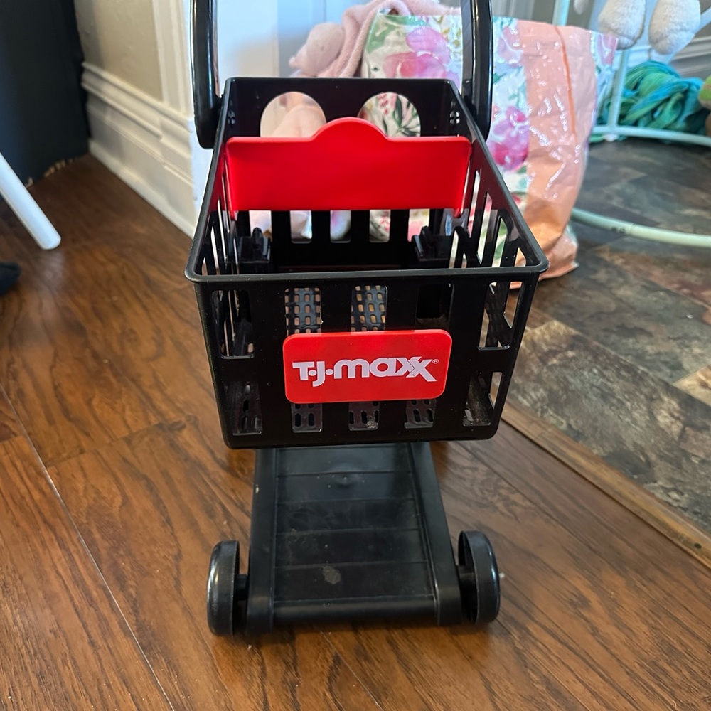 RARE T.J.Maxx Black and Red Kids Shopping Cart